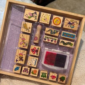Melissa & Doug Wooden Fairy Stamp Set with Ink Pad
